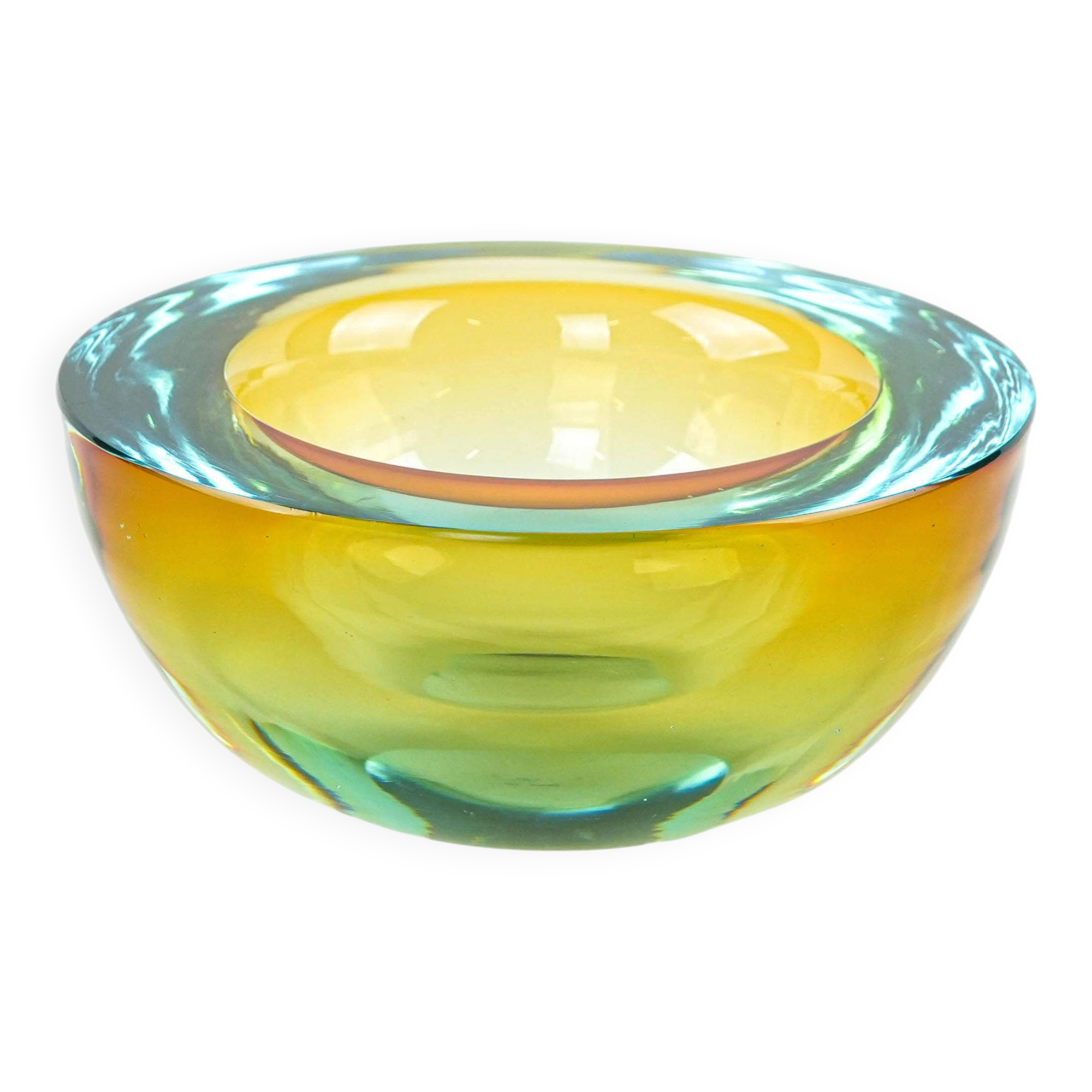 Bol en verre, verre de Murano, années 1970, fabriqué en Italie