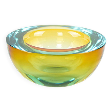 Glass bowl, Murano glass, 1970s, made in Italy