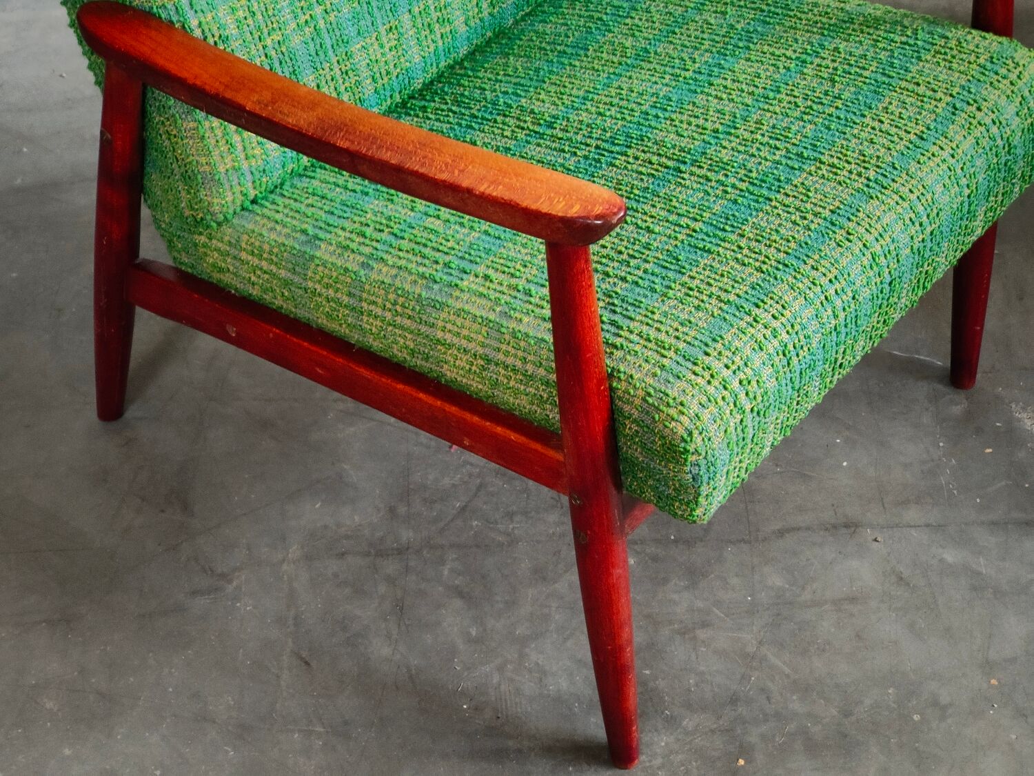 Pair of green armchairs by Jiri Jiroutek for Interier Praha 1960