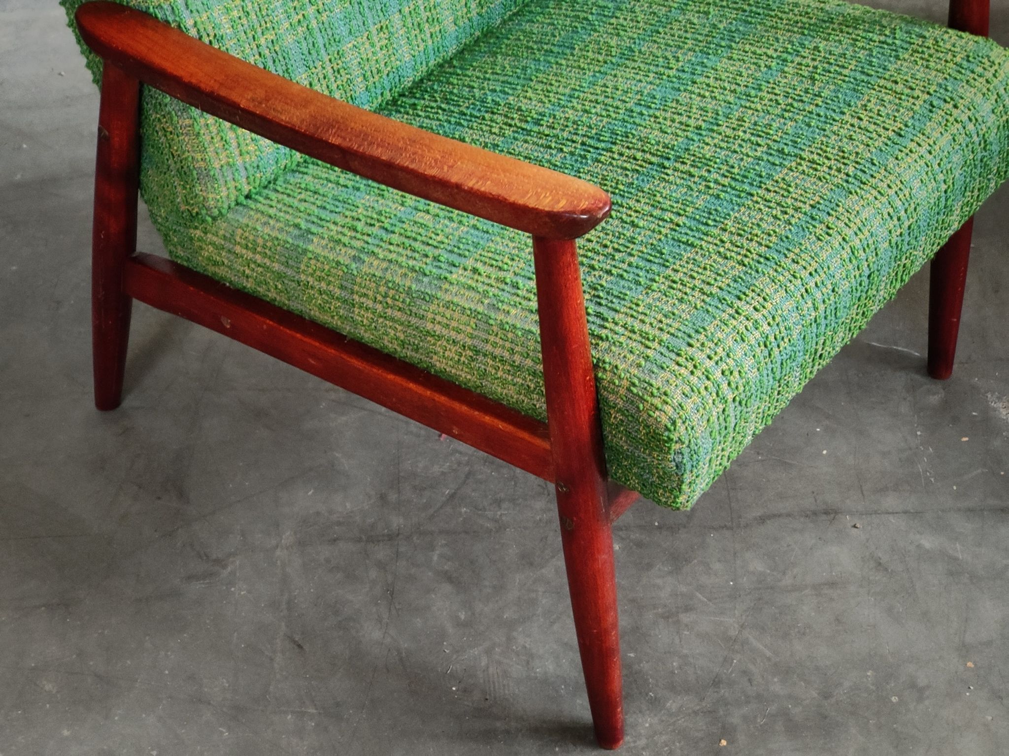 Pair of green armchairs by Jiri Jiroutek for Interier Praha 1960