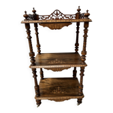 Napoleon III display stand in marquetry mahogany, 19th century.