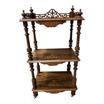 Sellette de présentation Napoléon III en acajou marqueté XIX siècle