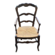 Vintage Provencal chair in solid wood and straw