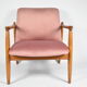Original GFM-64 model, designer E.Homa, 1960s, upholstered, pink velvet