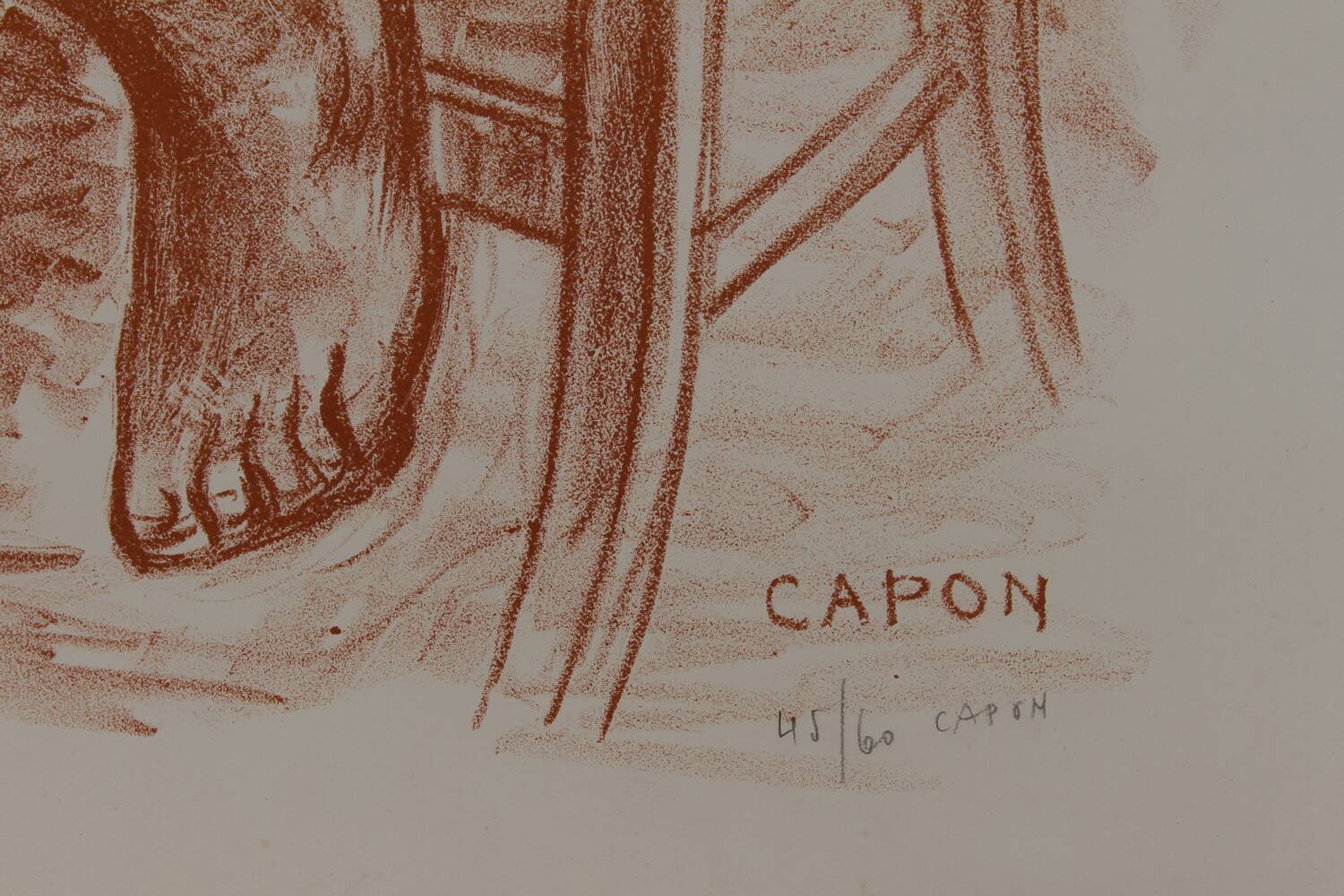 Georges Émile Capon – Female Nude, numbered lithograph 45/60, signed