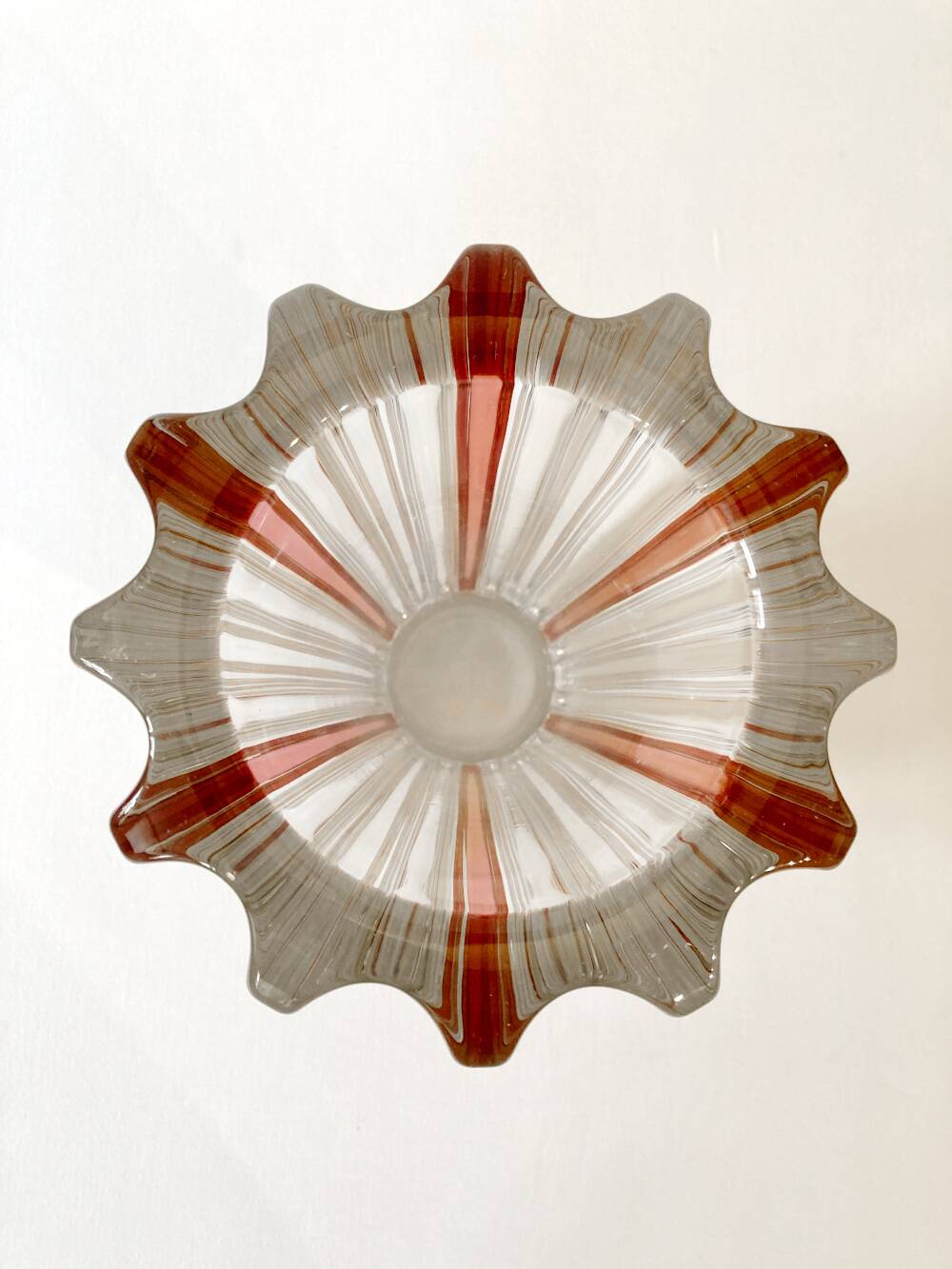 Glass vase signed Pierre D'Avesn, 1940s