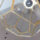 Suspension en verre et laiton doré