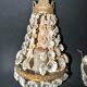 Pair of vintage lamps: wall lights with gold trim and cut crystal.
