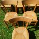 6 straw and beech bistro chairs