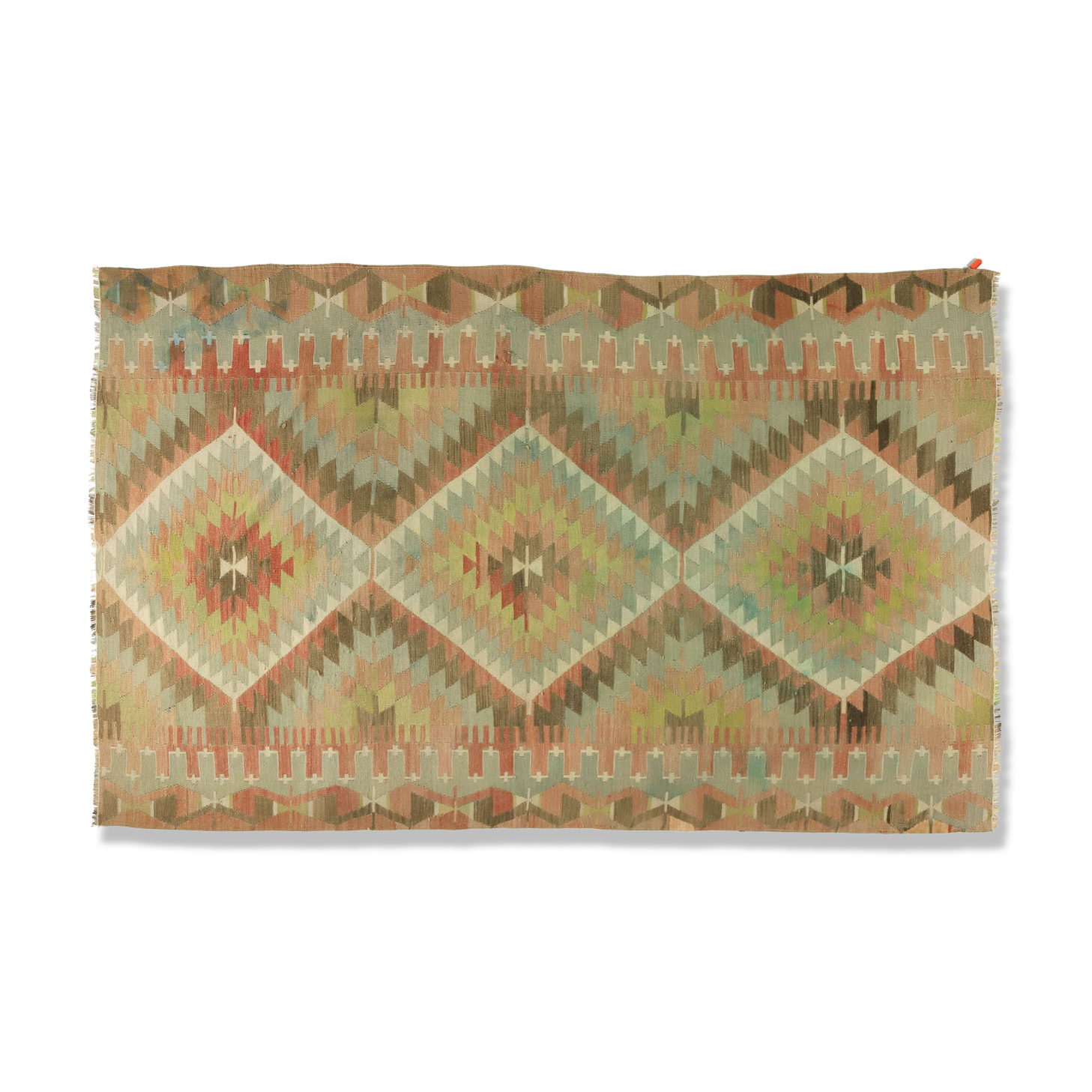 Anatolian handmade kilim rug 310 cm x 192 cm