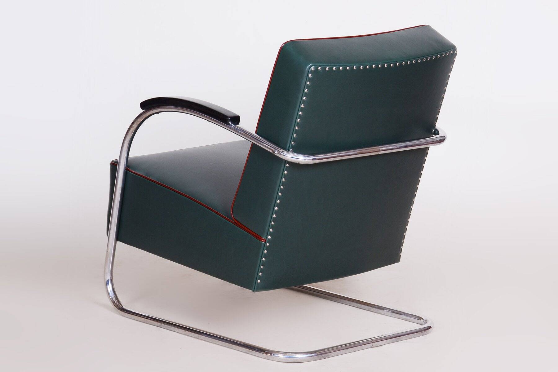 Bauhaus Chrome & Leather Armchair from Mücke-Melder, 1930s
