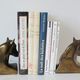Pair of bookends plaster horses effect vintage brass