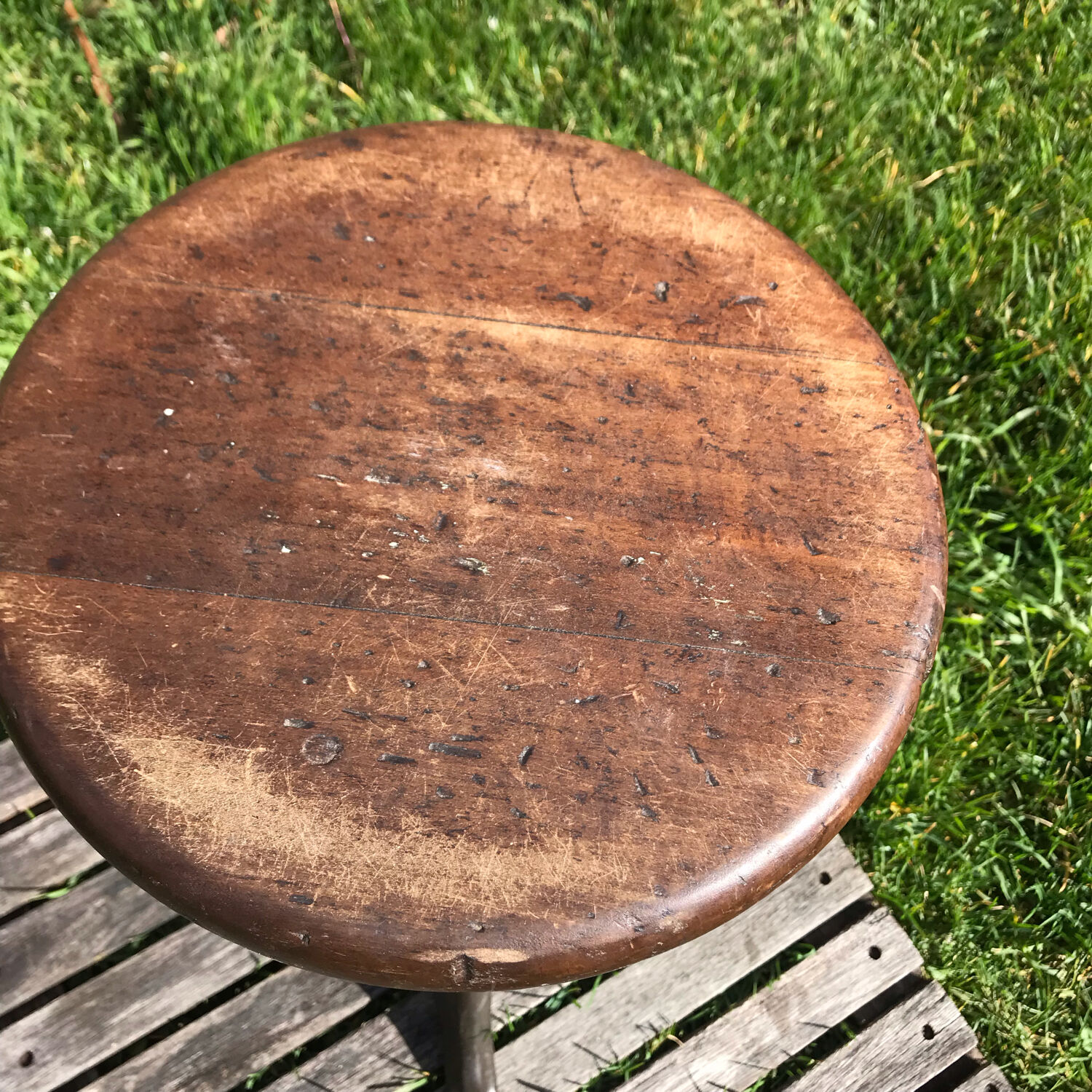 Pair of vintage industrial stools 1930