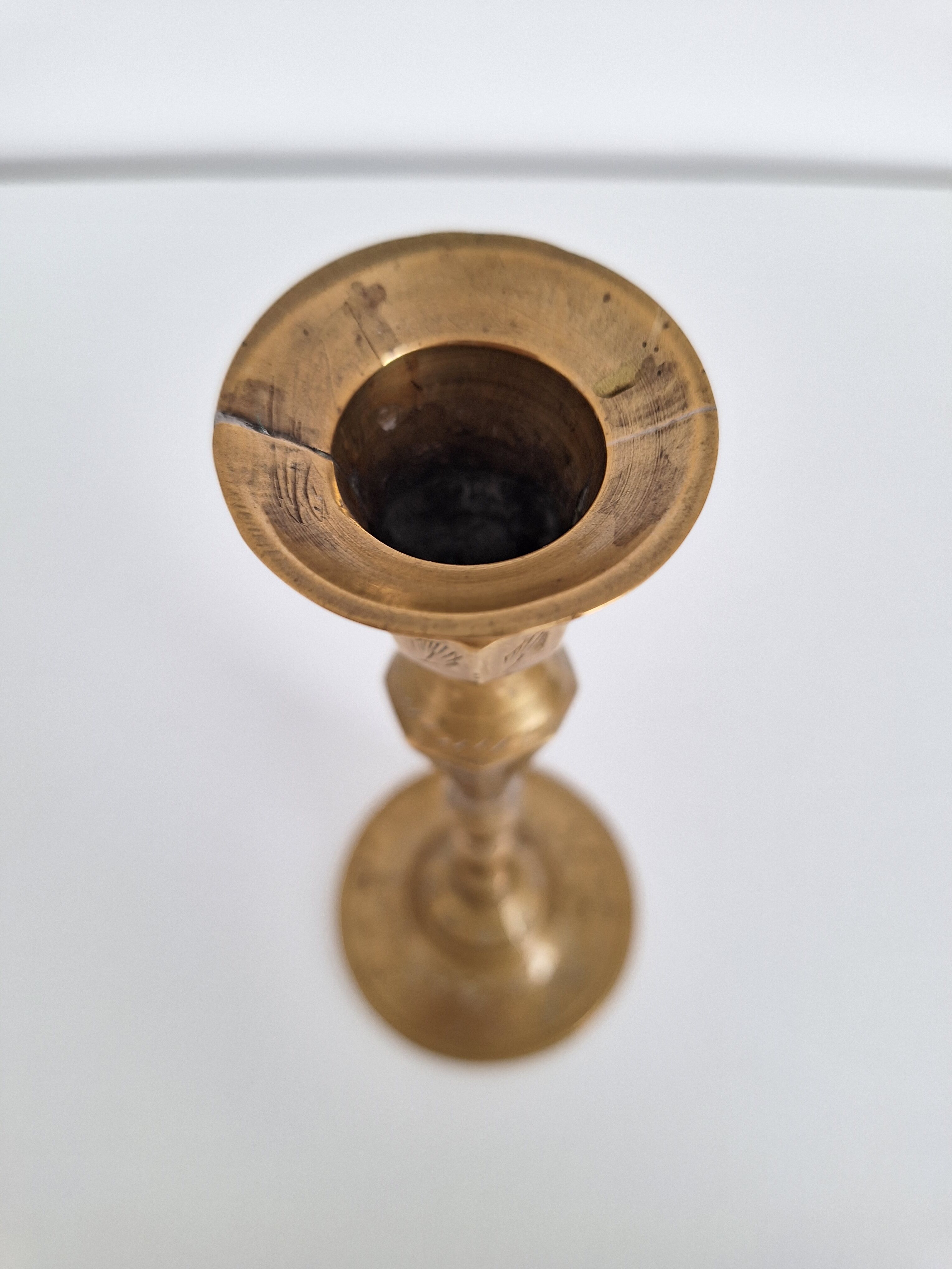 Vintage brass candle holder