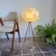 Rare cocoon tripod floor lamp