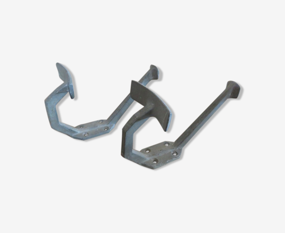 Pair of aluminum coat racks 30 years 40