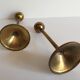 Pair of Scandinavian candlesticks in solid brass