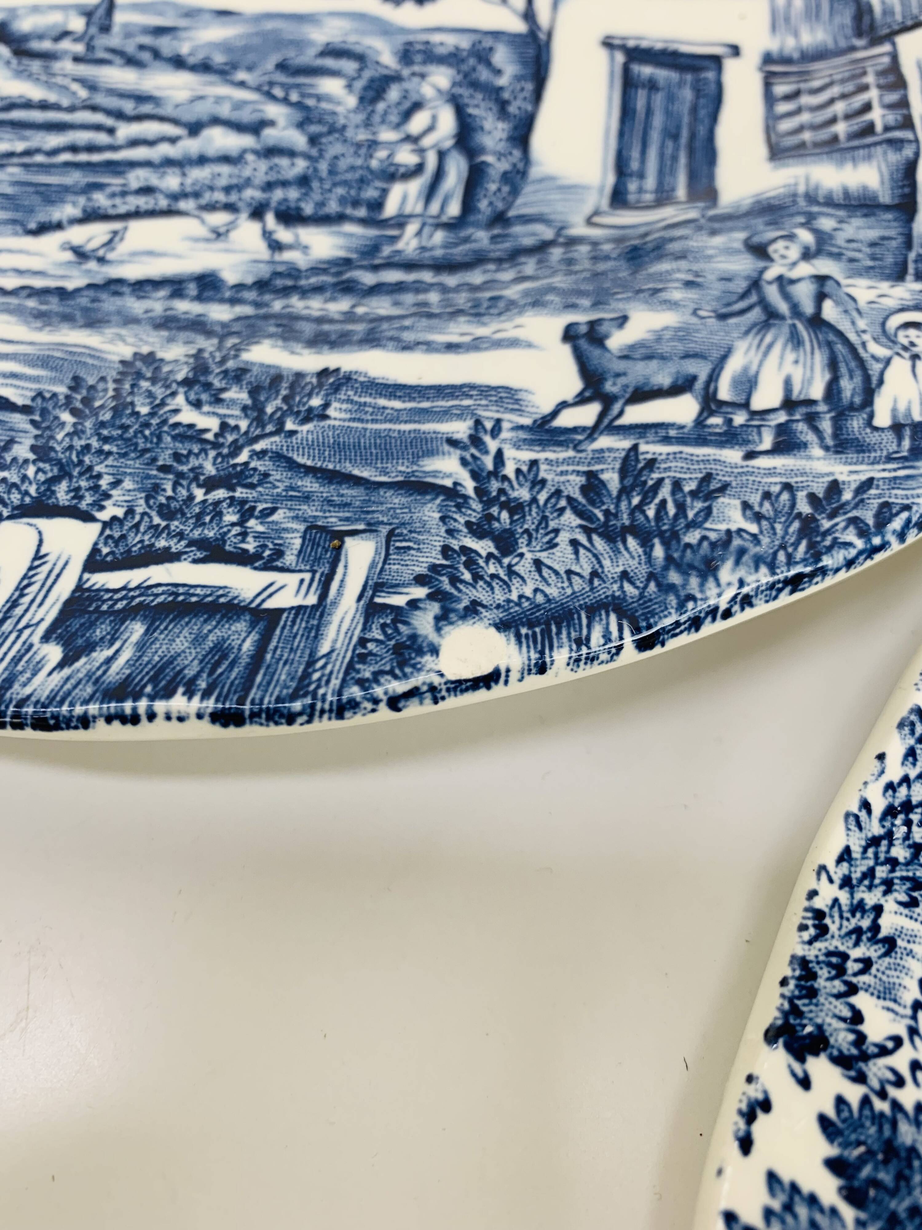 6 vintage Myott The Hunter dinner plates