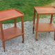 Pair of vintage 50s oak side tables