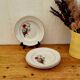 Lot de 4 assiettes creuses Moulin des Loups décor floral