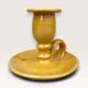 Mustard ceramic cellar rat candlestick