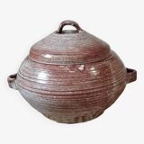Biot glazed stoneware soup tureen - vintage shaped piece