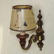 French Vintage Bronze Effect Metal Traditional Wall Light Card Shade 5169