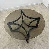 Antique rosewood coffee table with glass top designed by Ingmar Relling for Westnofa, vintage 70s