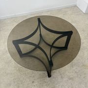 Antique rosewood coffee table with glass top designed by Ingmar Relling for Westnofa, vintage 70s