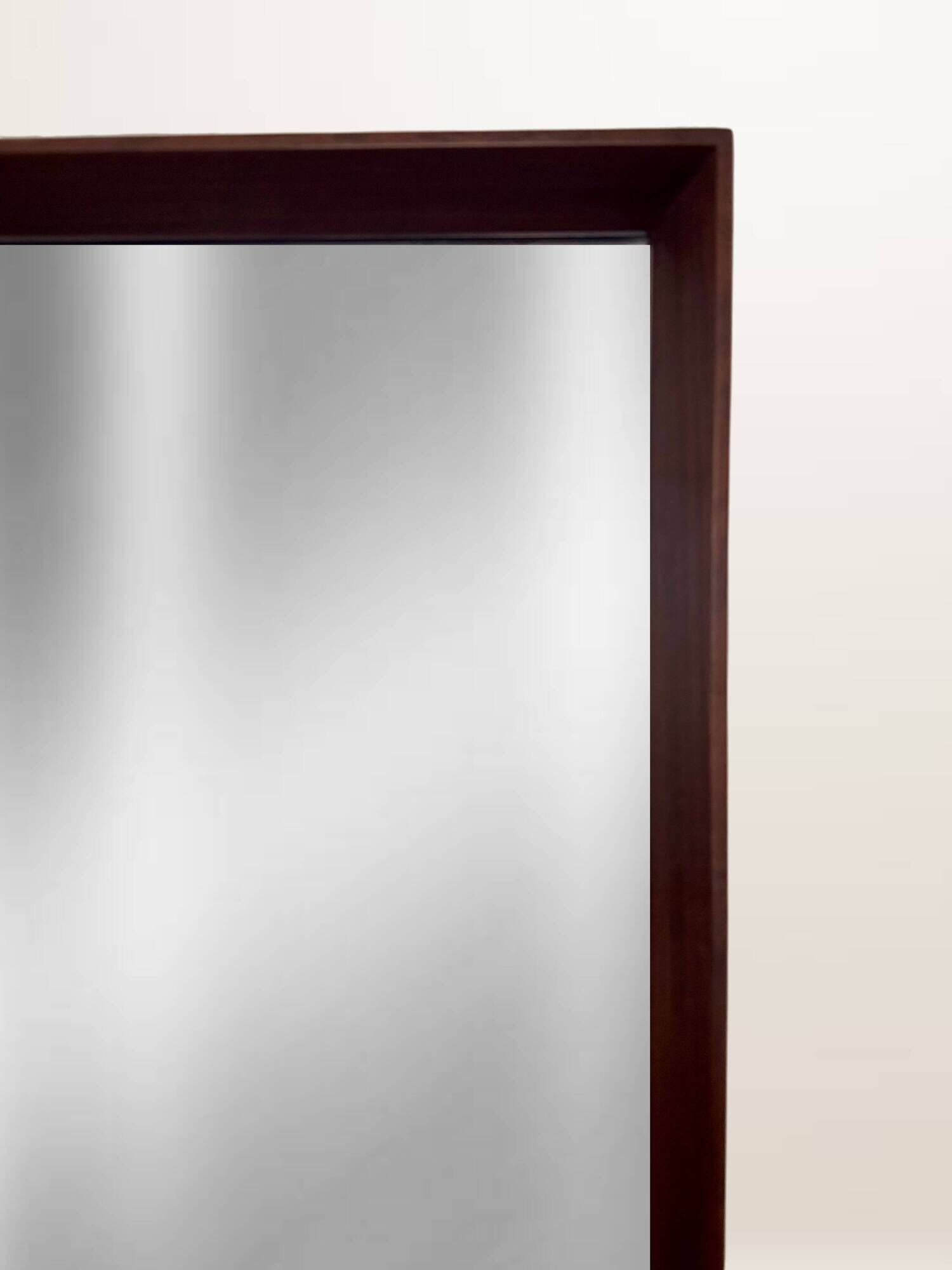 Scandinavian teak mirror — 123 x 32 cm