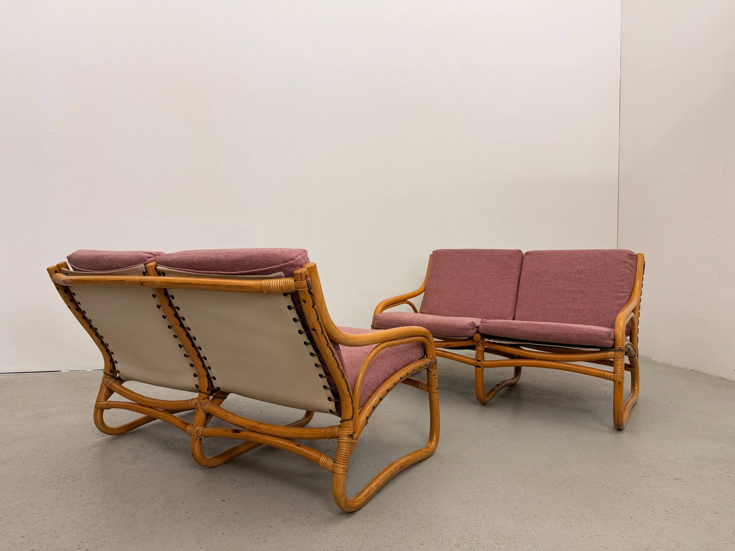 Vintage 1970s Scandinavian Bamboo Sofa