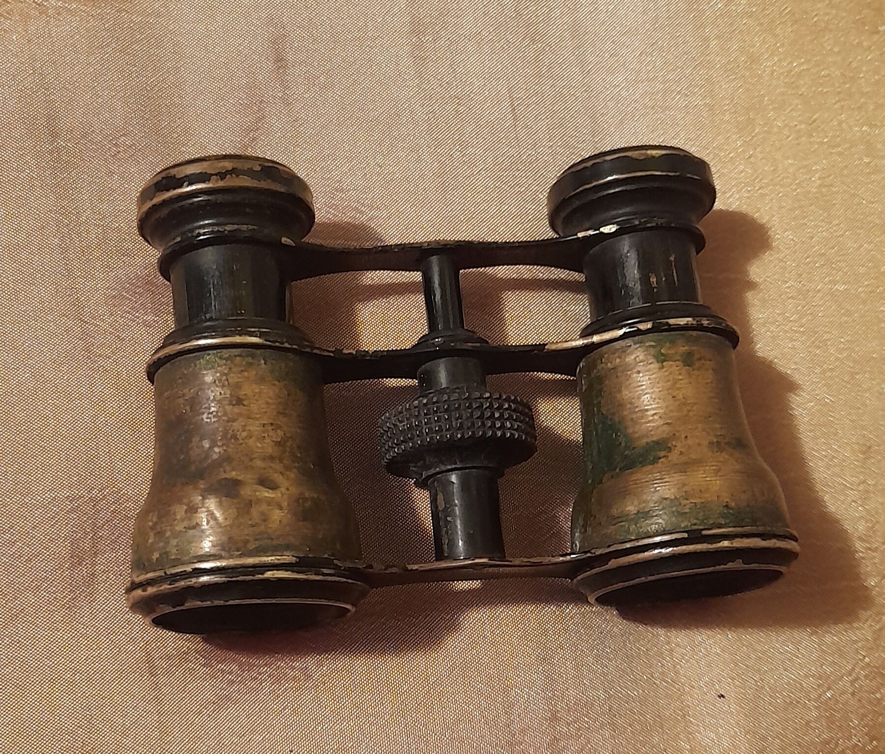 Theatre binoculars, Opera glasses, brass, vintage