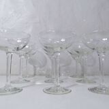 9 champagne glasses