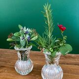 Small crystal vases