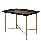 Table en laque et bronze, Maison Baguès, années 1970