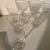 Ensemble de 5 verres à vin anciens gravés