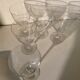 Ensemble de 5 verres à vin anciens gravés