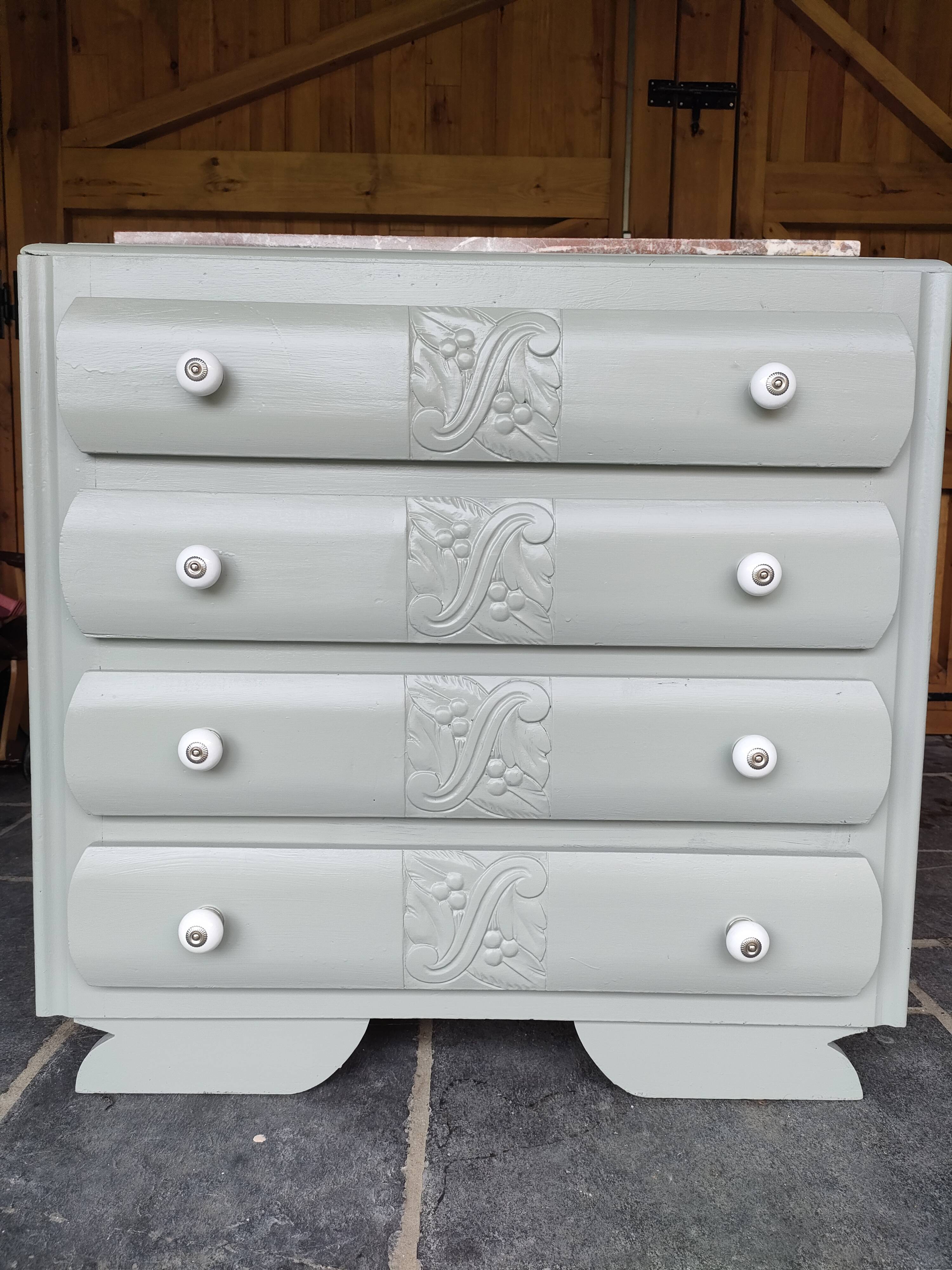 Commode vintage marbre
