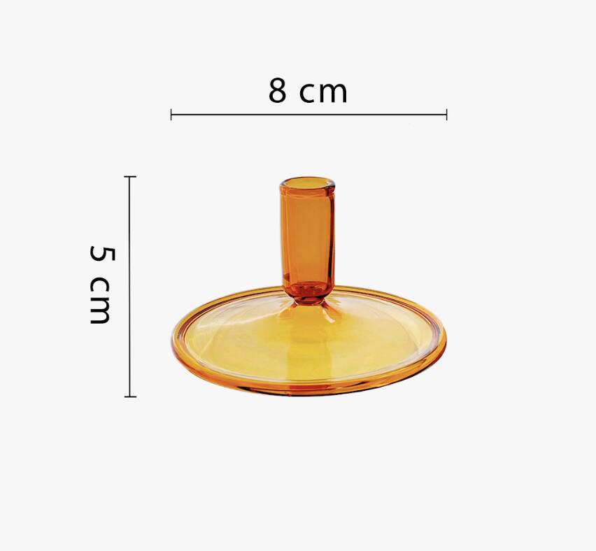 Amber Flat Candle Holder