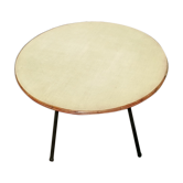 Rattan and iron round coffee table