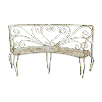Antique Wrought Iron Bench 19th / 20th
