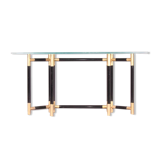 Console en verre et laiton