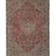 Vintage Handknotted Turkish Unusual Rug with Floral Border 4'5" X 6'4"