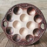 6 glazed ceramic snail plates
