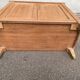 Louis XVI buffet, shallow, stripped, made of solid mahogany, 1950.