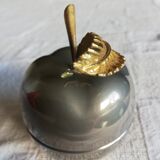 Silver apple box and gold leaf