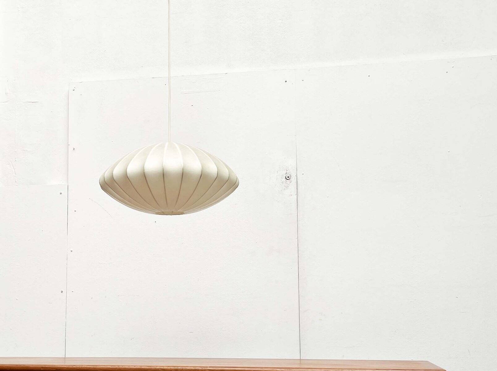 Mid-century modern Cocoon pendant lamp by Friedel Wauer for Goldkant Leuchten, Germany, 1960s.