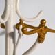 Antique white and gold floor coat rack (circa 1920)