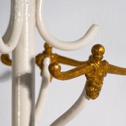 Antique white and gold floor coat rack (circa 1920)