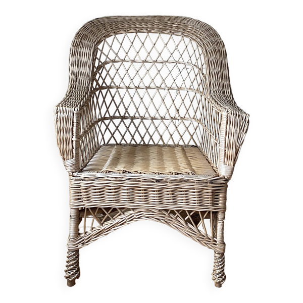 Fauteuil en osier haut dossier ''Abuela